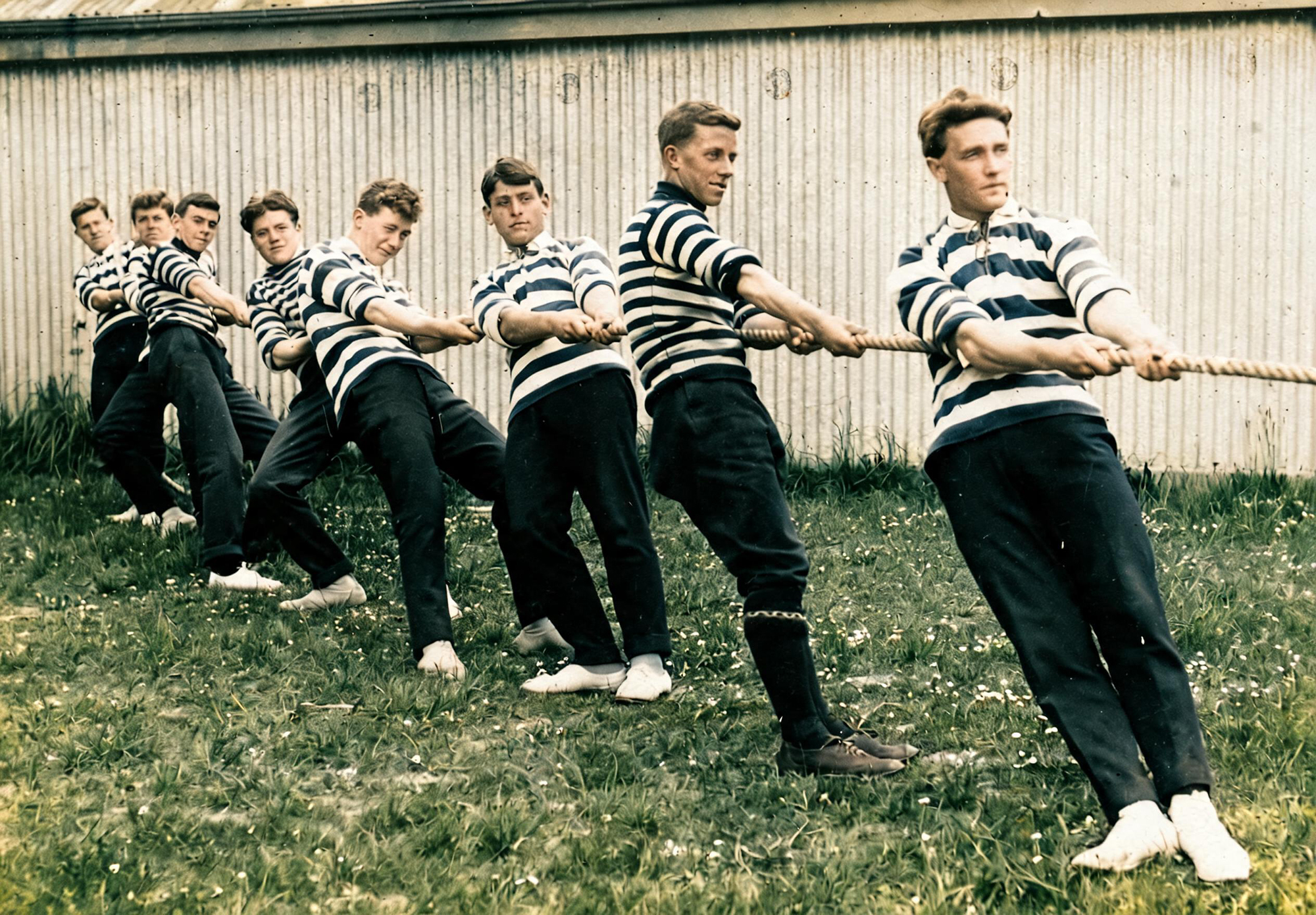 Otago Boys' High School Upper V tug-of-war team 