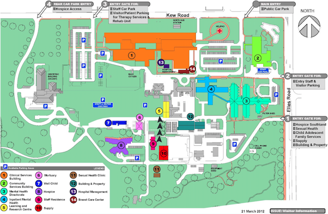 Southland Hospital campus map