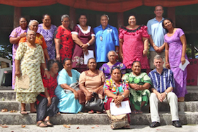 Philip Hill and researchers in Samoa image 