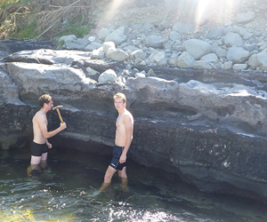 Minimalist geological approach to field work in the Otaio Gorge... where do they put the rocks?