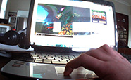 KidsCam body camera image of a laptop computer and the hand of the child using it thumbnail