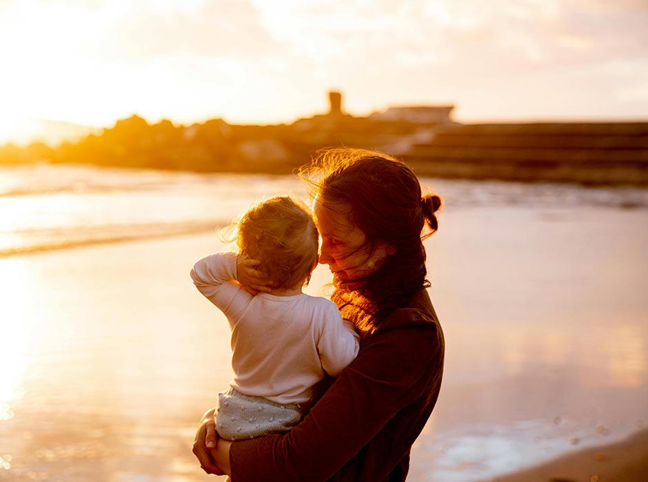 Woman-holding-baby