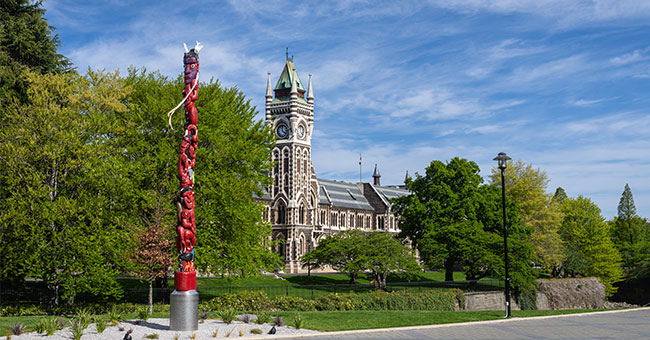 Clocktower and Tawhaki pou