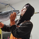 Adri Penix and fish