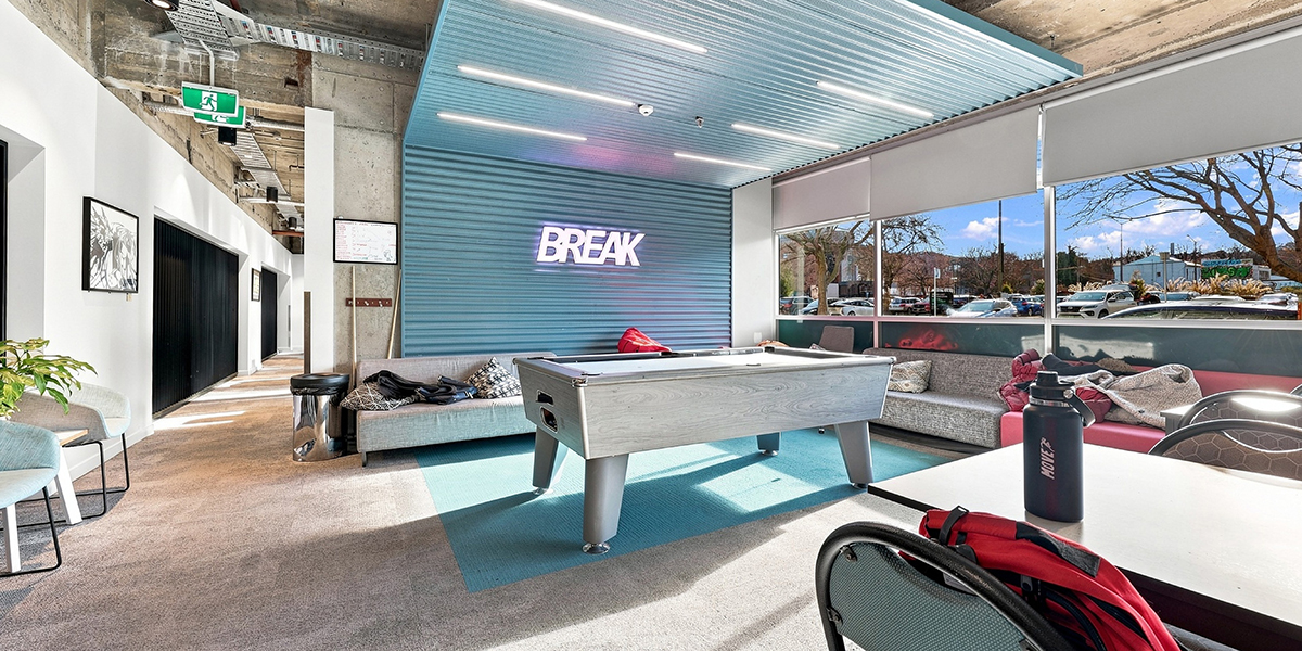 Common area with pool table