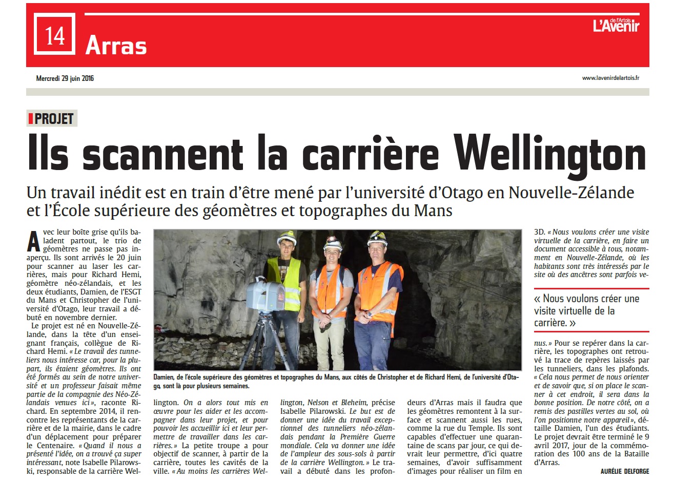 L'Avenir de l'Artois, 29 June 2016