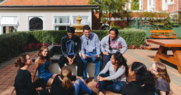 Students outside St Margarets residential college