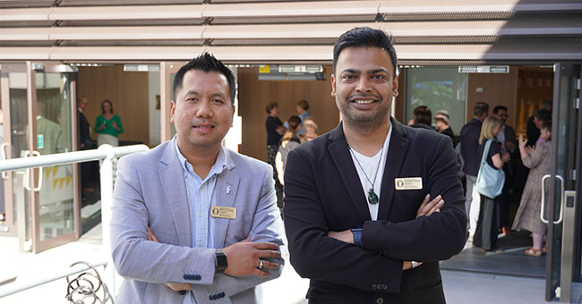 Associate Professor Htin Lin Aung (left) and Associate Professor Aniruddha Chatterjee. 
