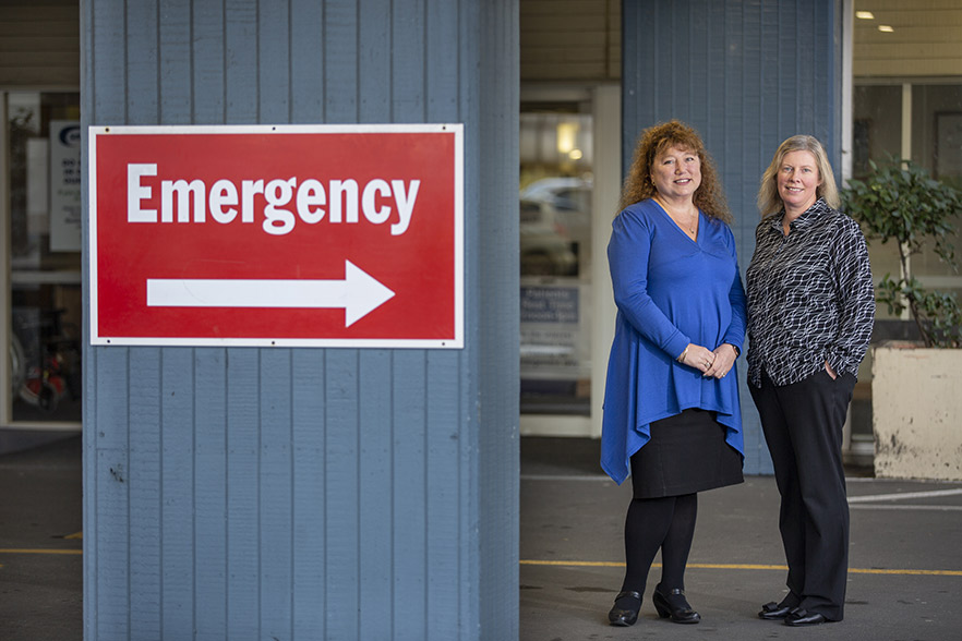 Dr Tracey Smith and Lucy Shieffelbien. 