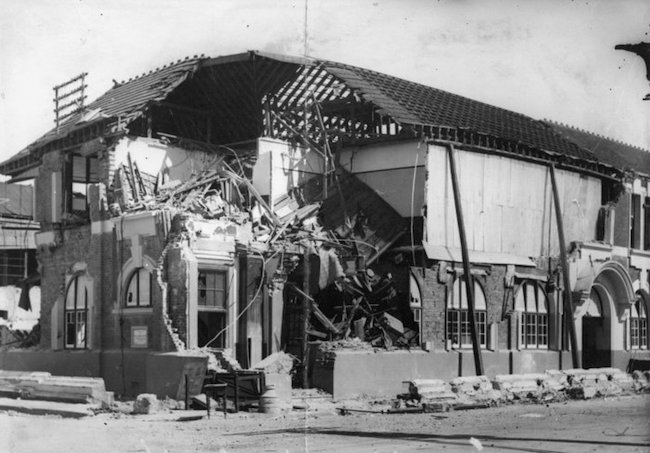 Earthquake damage Hastings Post Office 1931