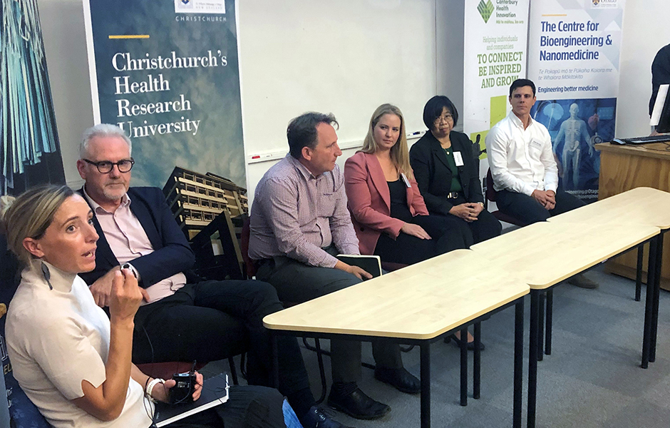 Panel members at MedTech Christchurch 2024.