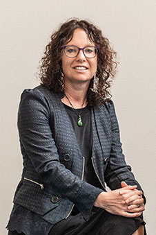 A head shot of a woman