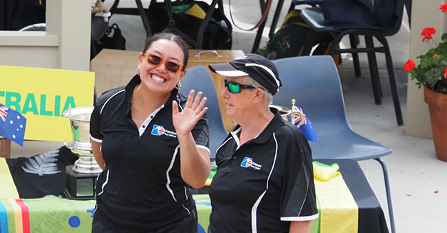 Akaina Tuiono and a team mate are pictured at the latest Trans-Tasman Tournament in Australia.