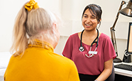 Medical student consulting patient career image