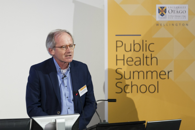A speaker at the 2016 Public Health Summer School