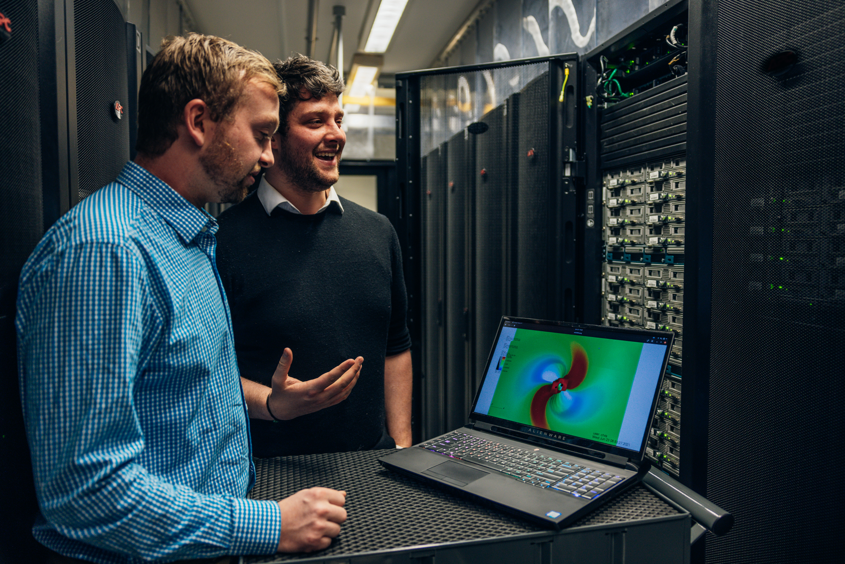Staff in datacentre