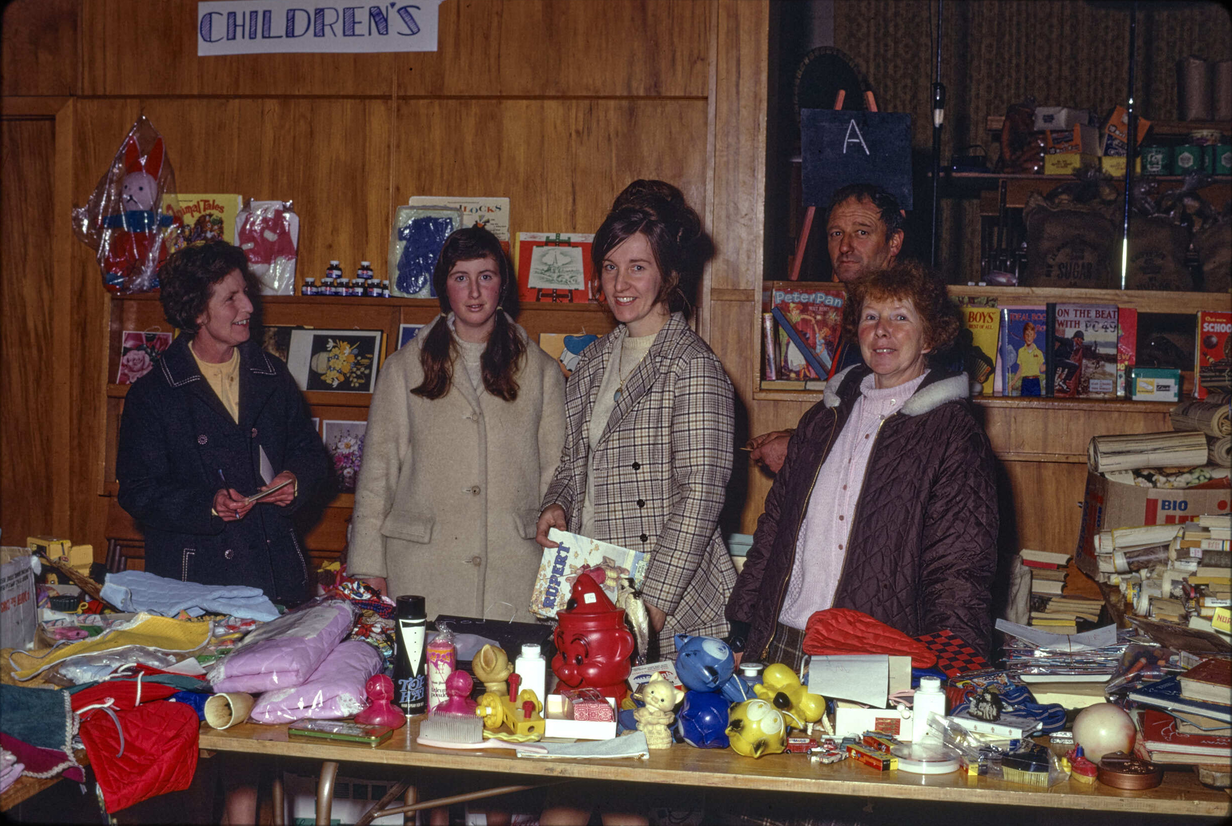 Children's stall at school fair (14 August 1971).