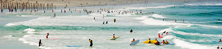 Surfing at St Clair