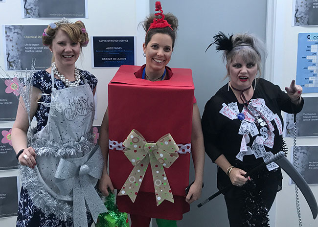 Pathology Admin Team in Christmas fancy dress-(2017)