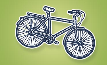 Transportation—sketch of bike