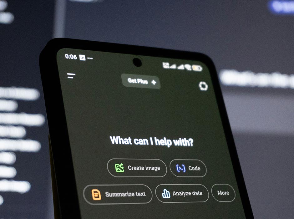 Phone-with-AI-screen