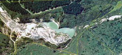 Aerial view of Wangaloa coal mine