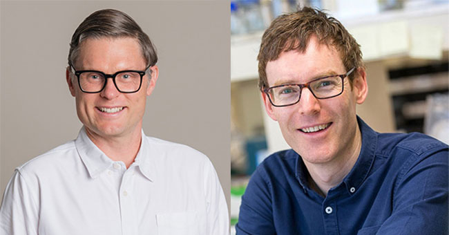 two headshots, male