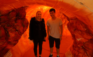 Kirsten and Garrett in the giant colon tn