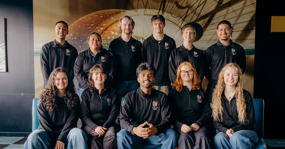 Group photo of the eleven Arana Kaiawhina whare for 2025.