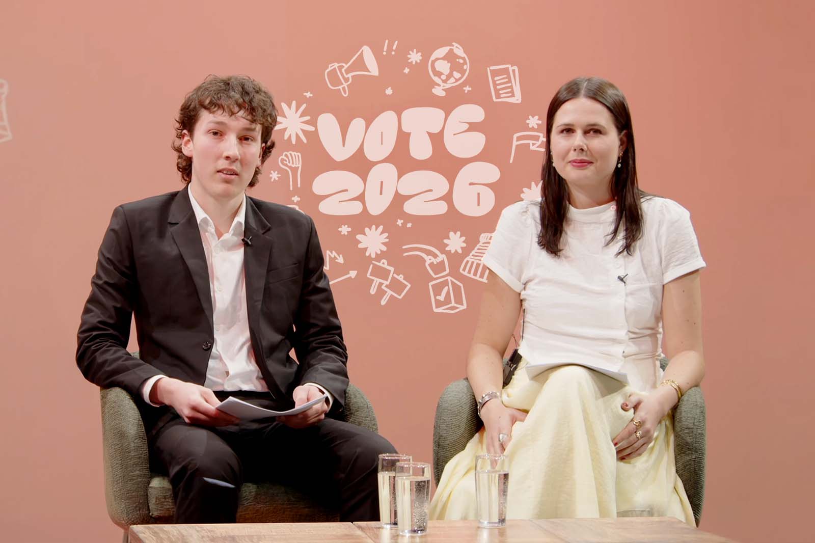 Sophie Bowmar & Nīkau Edmond-Smaill interviewers for Vote 2026