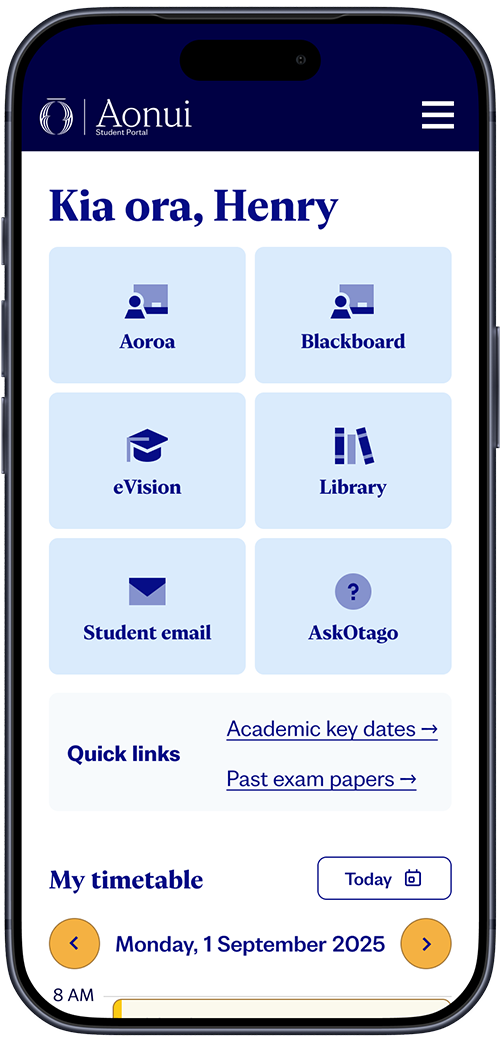 Student app on iPhone 12