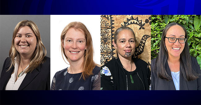 A composite picture of the four women who won Excellence in Teaching awards.