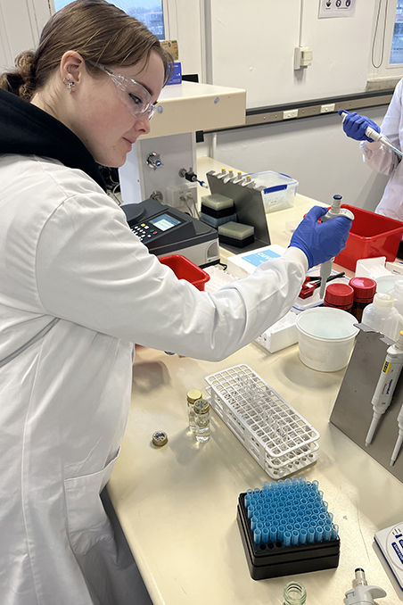 Toxicology elective working in a lab setting image.