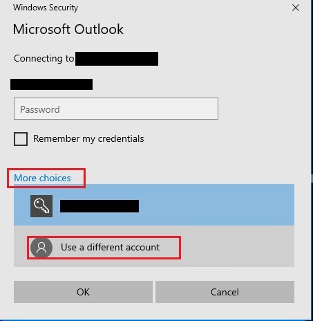 Alternate screenshot of Windows Security sign in box