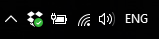Screenshot of the wireless icon in the Windows taskbar