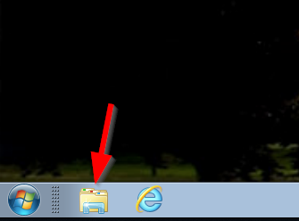 Screenshot showing location of Windows File Explorer