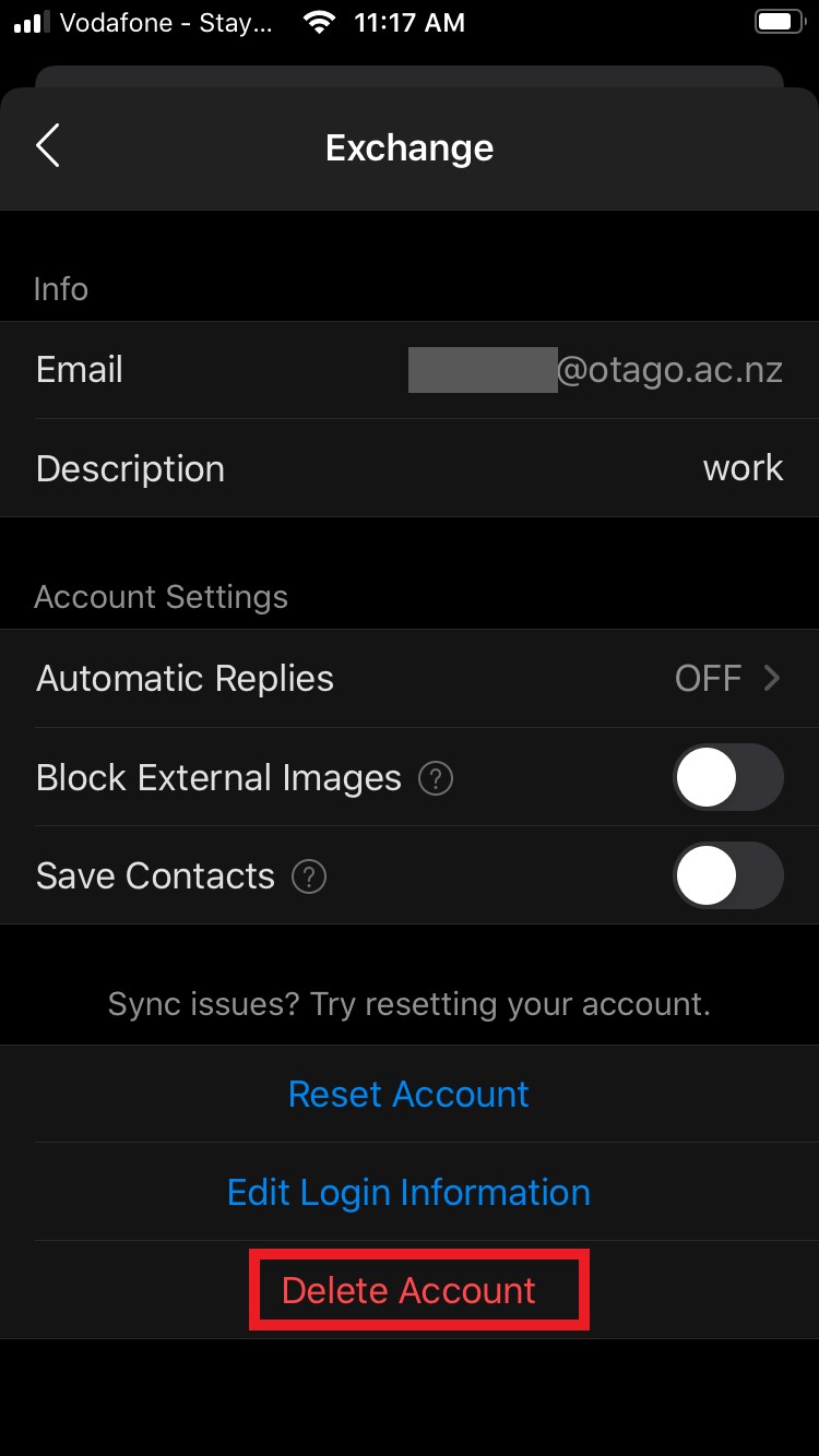 Removing re adding Staff Email In Outlook For IOS Post migration