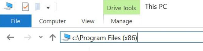 Screenshot of finding the ExamSoft folder in Windows