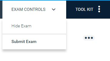 Exam Controls options in Examplify