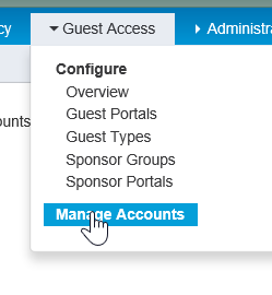 Screenshot of guest access in ISE