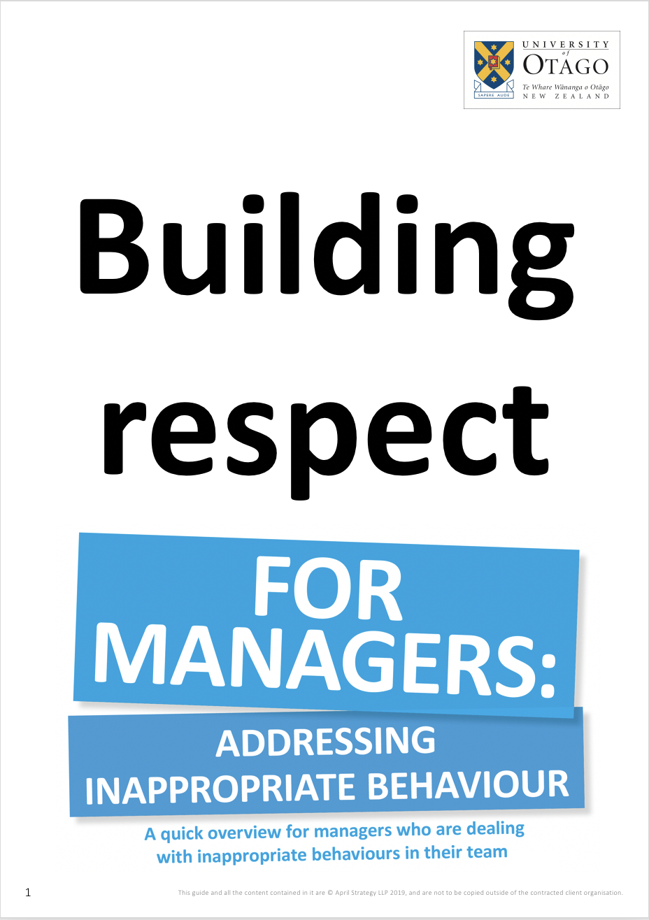 Managers addressing inappropriate behaviour
