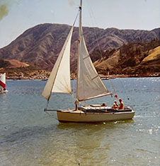 ANews1121 Sailing with his dad alumnus Dr Lance Austin at Lyttleton in 1967 226px