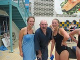 Jamie the Warden of Arana at the Inter-College swimming sports