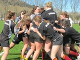 Arana's Womens Rugby team in action during the Gilbertson Cup