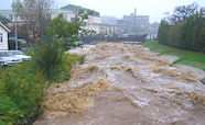 Leith river in flood in 2006 thumb