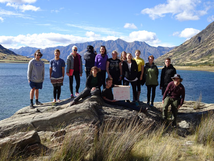 GEOL430 students after a field trip to see the Alpine Fault. Photo credit: Steven Smith