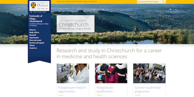 Christchurch website home page