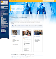 Biostatistics web page image