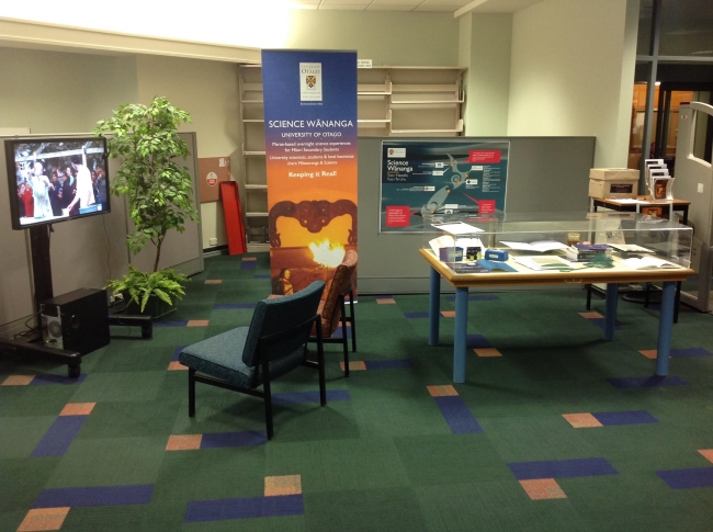 Māori Language Week display at Science Library 2014