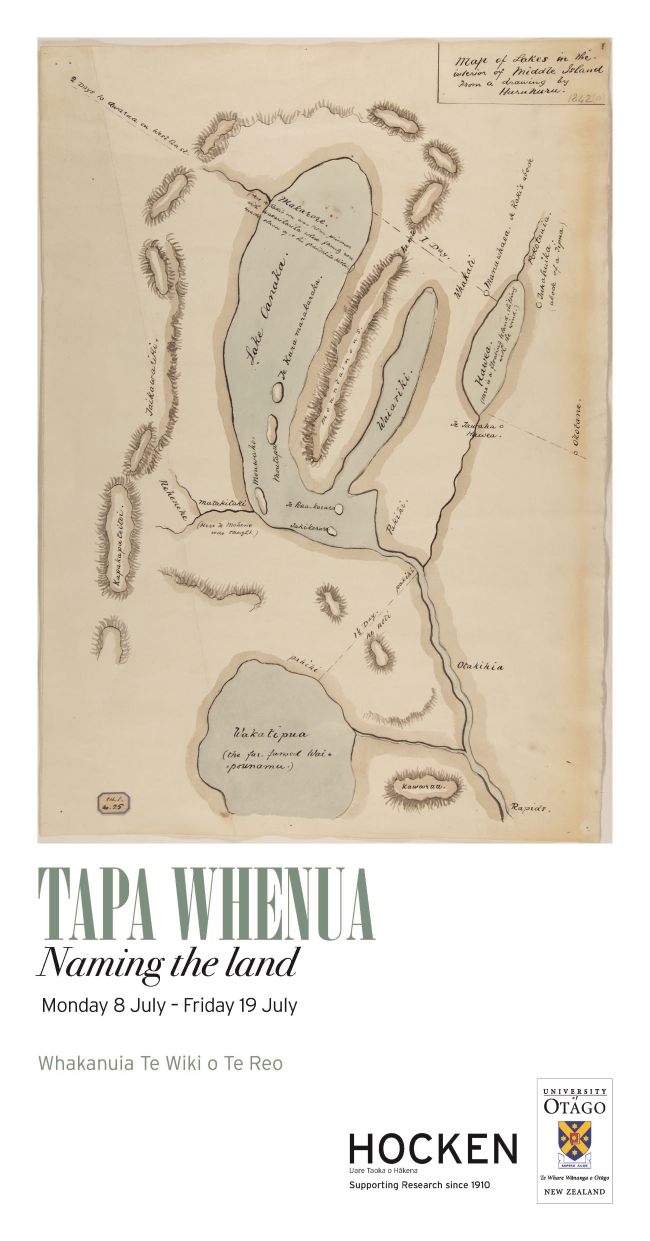 Hocken Poster for Tapa Whenua exhibition
